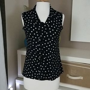 Tiffany and Grey polka dot sleeveless top